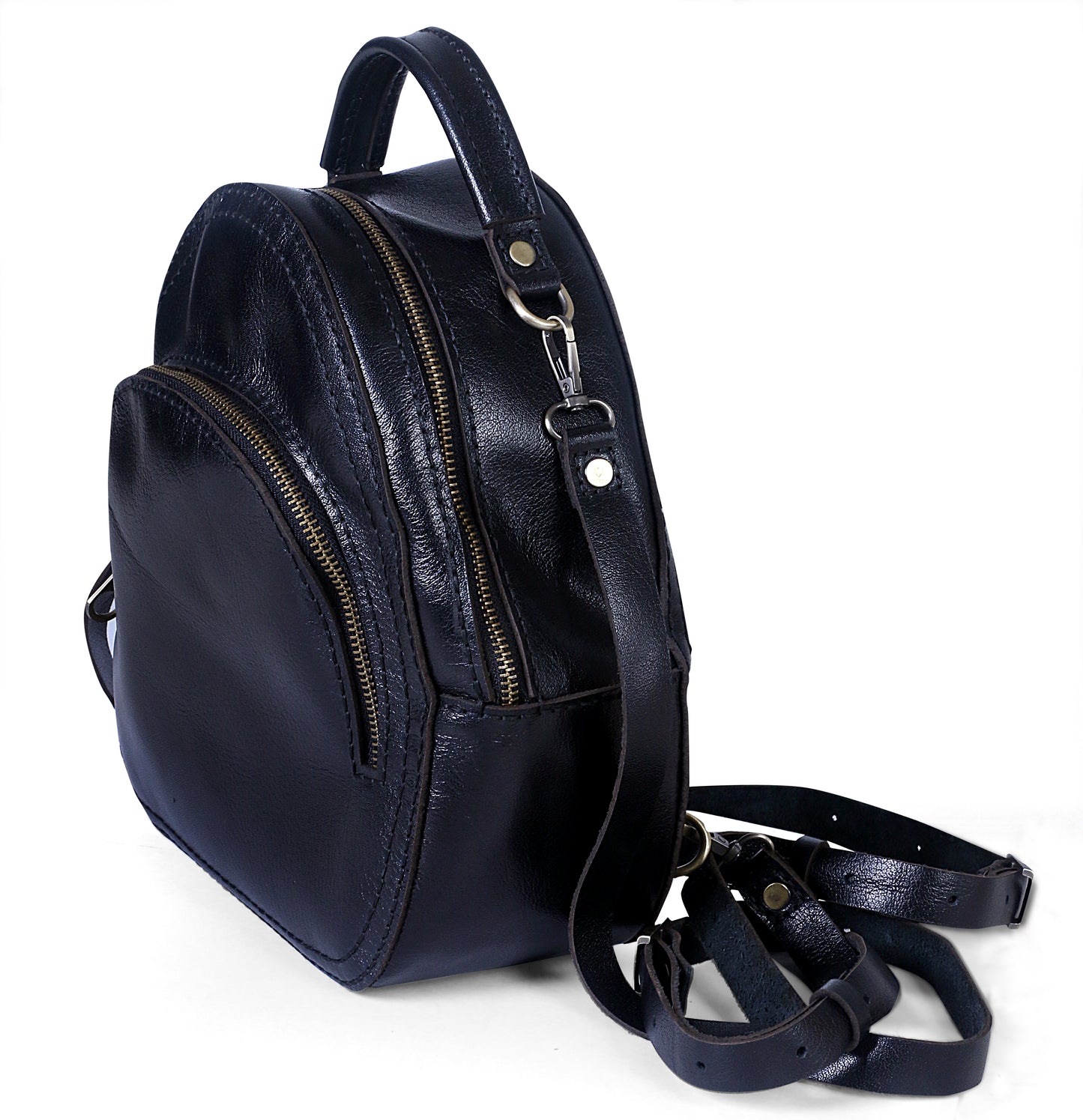 Black soft nappa Back-pack bag