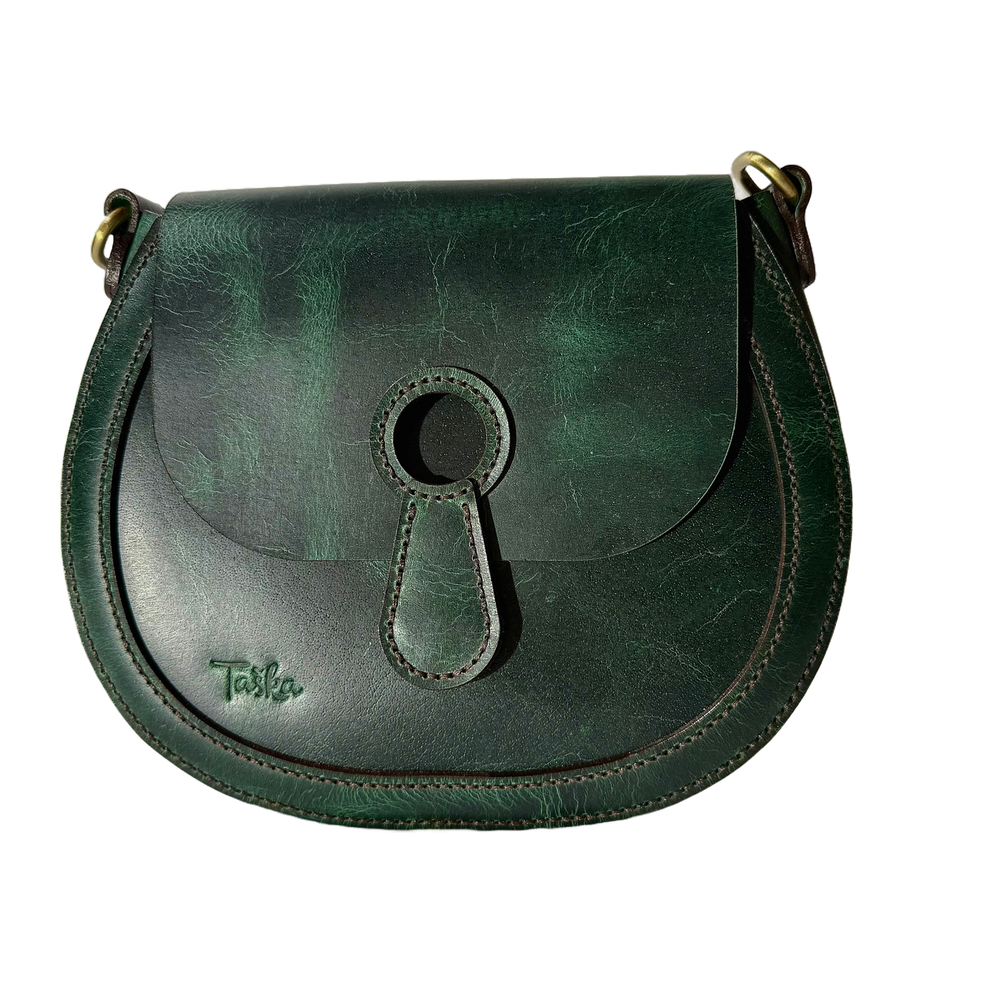 Green Round vintage cross-bag