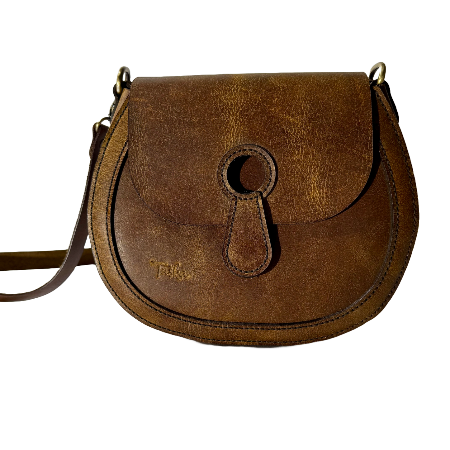 Ochre Round Vintage Cross-bag