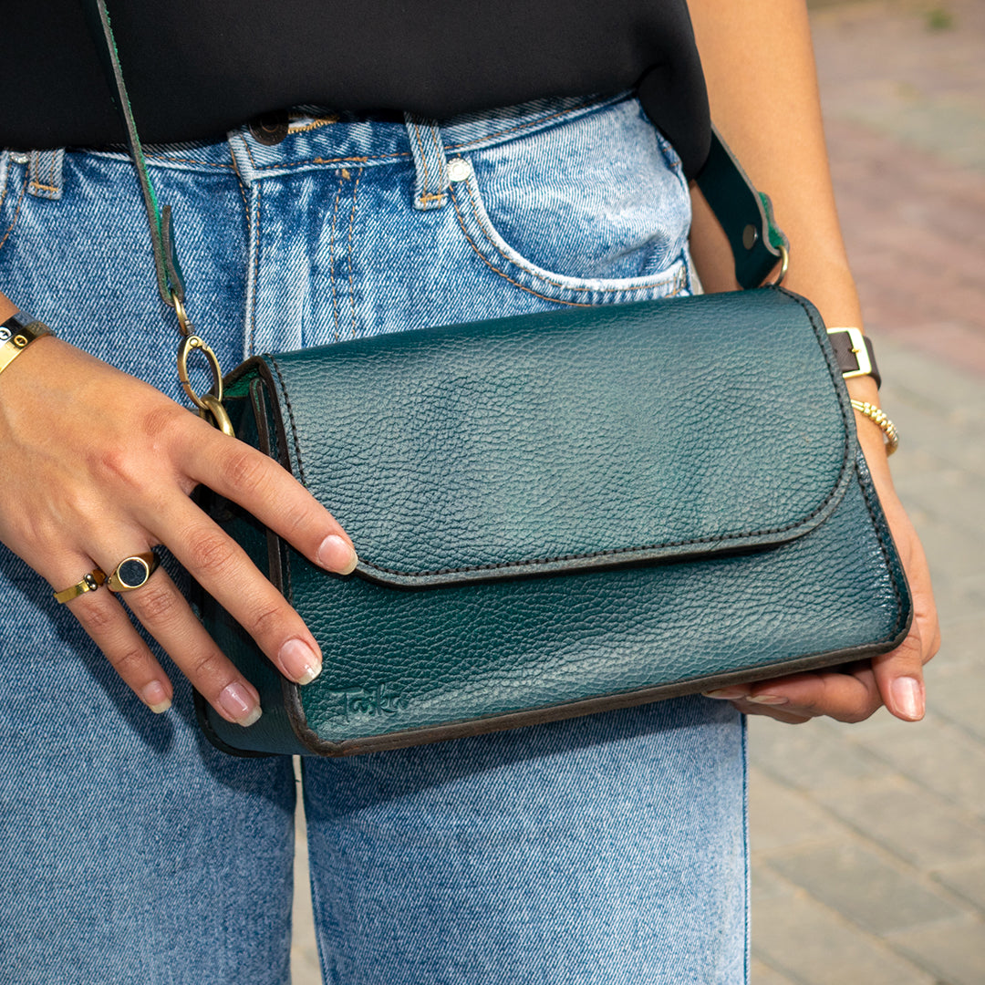 Dark-Green Casual Cross-Bag