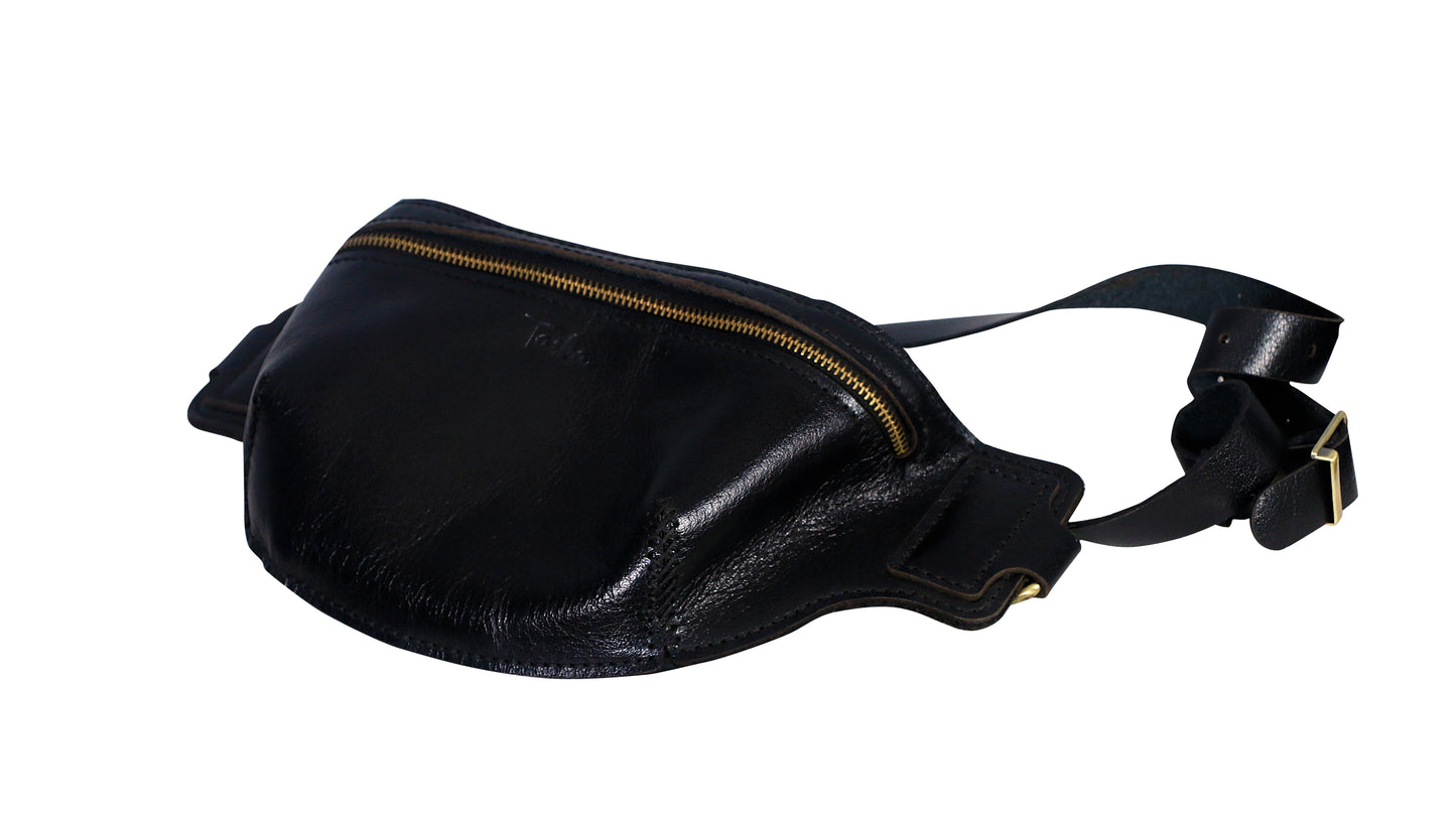 Black casual waist-bag