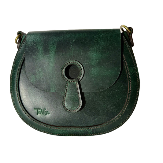 Green Round vintage cross-bag