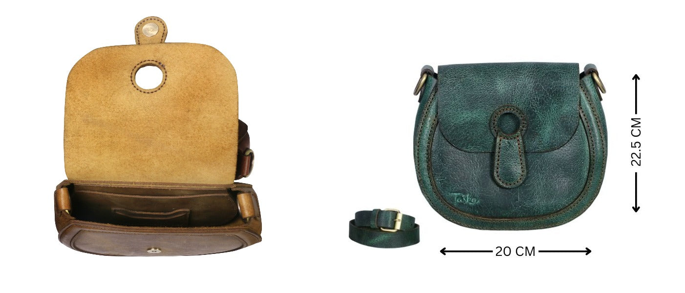 Green Round vintage cross-bag