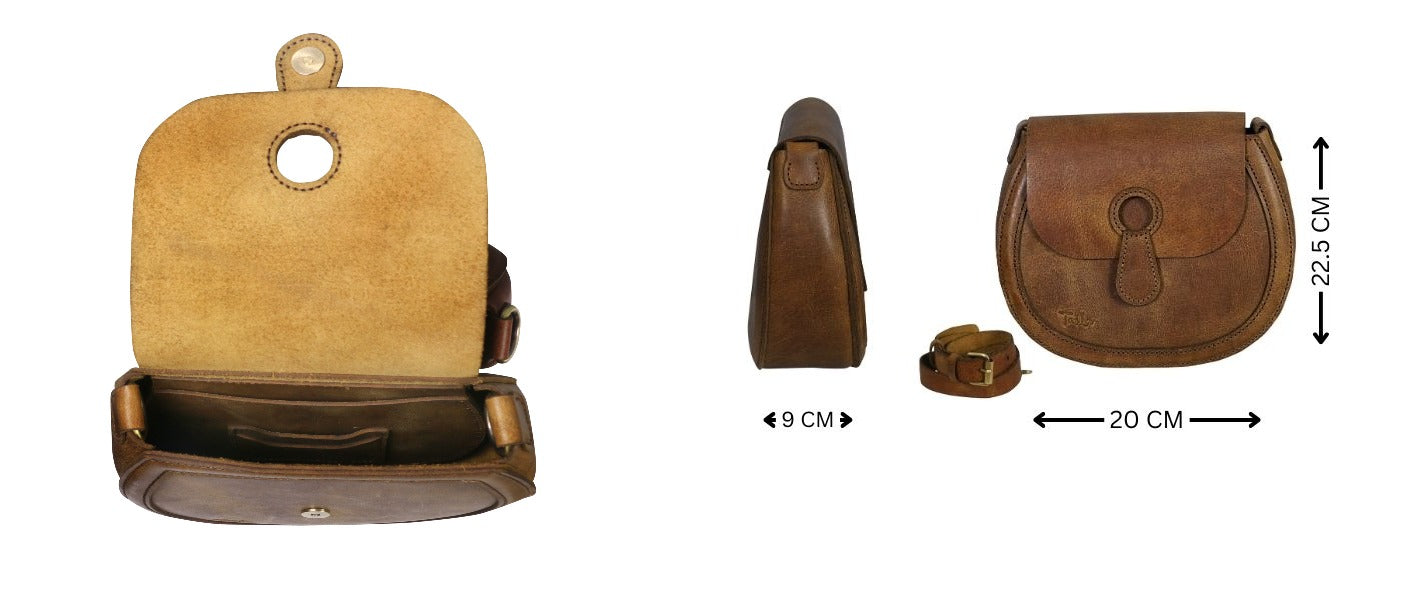 Ochre Round Vintage Cross-bag