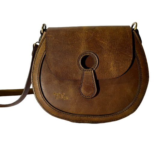 Ochre Round Vintage Cross-bag