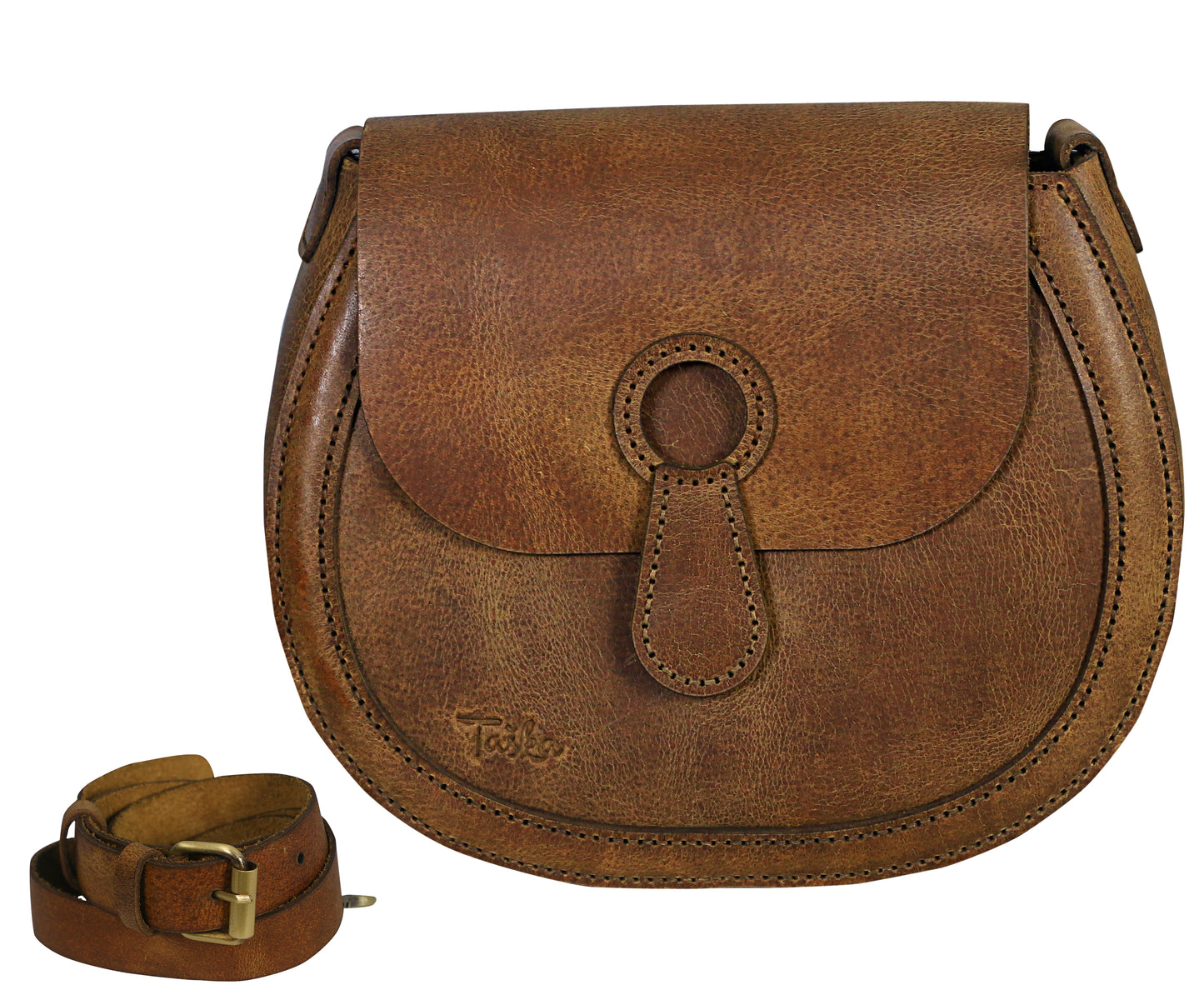 Ochre Round Vintage Cross-bag