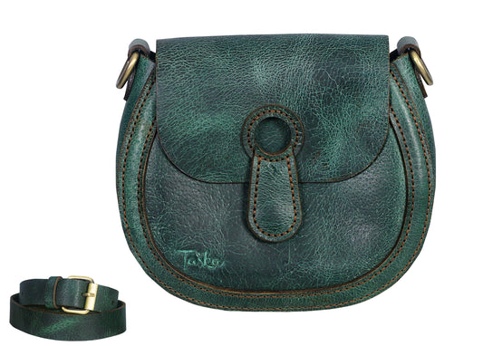 Green Round vintage cross-bag