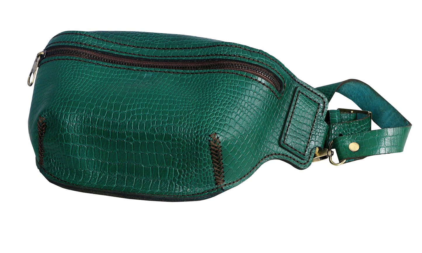 Green casual waist-bag