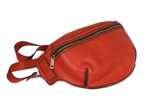 Red casual waist-bag